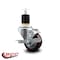 Service Caster 3'' Maroon Poly Swivel 1-7/8'' Expanding Stem Caster with Brake SCC-EX20S314-PPUB-MRN-TLB-178 - alternate 4